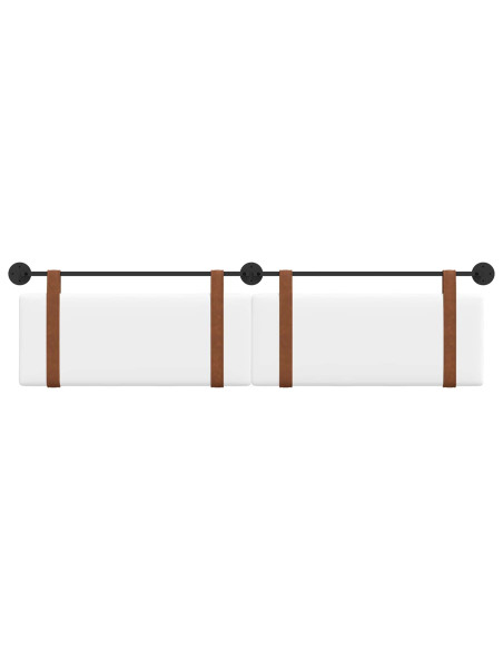 Testata appesa Tinta unita Bianco 210 x 55 x 5 cm PU Antico