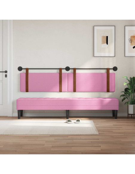 Testata appesa Tinta unita Rosa 210 x 55 x 5 cm PU Antico