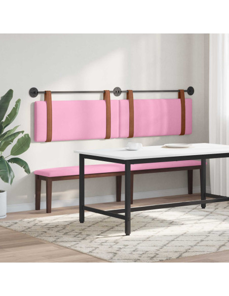 Testata appesa Tinta unita Rosa 210 x 55 x 5 cm PU Antico