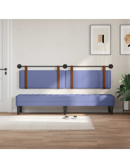 Testata appesa Tinta unita Blu jeans 210 x 55 x 5 cm PU Antico