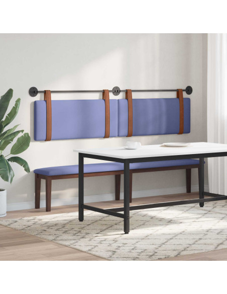 Testata appesa Tinta unita Blu jeans 210 x 55 x 5 cm PU Antico
