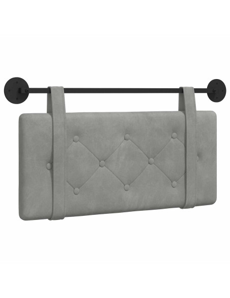 Testata appesa Grigio chiaro 90 x 55 x 5 cm Velluto