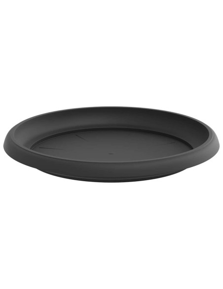 Vassoio Rotondo per Fiori 6 pcs Nero Ø 14 x 2 cm Plastica