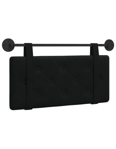 Testata appesa Montaggio a parete Nero 90 x 55 x 5 cm Velluto