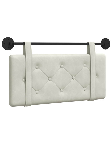 Testata appesa Montaggio a parete Crema 90 x 55 x 5 cm Velluto
