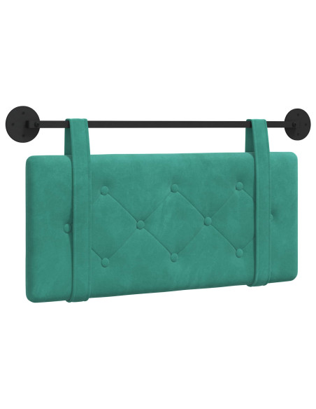Testata appesa Turchese 90 x 55 x 5 cm Velluto