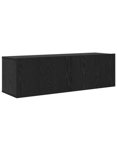 Set mobile TV 7 pcs Rovere Nero Legno ingegnerizzato