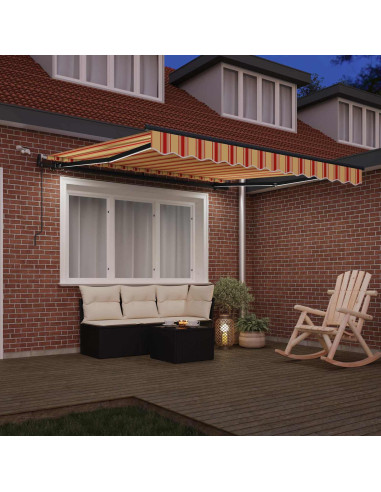 Tessuto per Tenda Giallo e Arancione 350 x 250 cm Poliestere