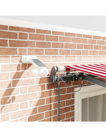 Tessuto per Tenda con Rosso e Bianco 350 x 250 cm Poliestere