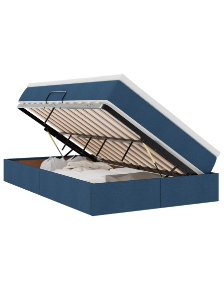 Letto con contenitore e materasso Blu 120 x 190 cm Poliestere