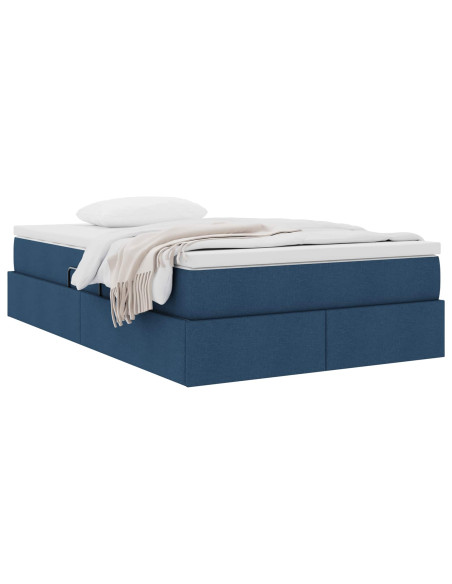 Letto con contenitore e materasso Blu 120 x 190 cm Poliestere