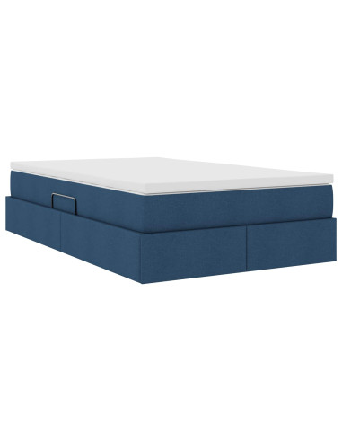 Letto con contenitore e materasso Blu 120 x 190 cm Poliestere