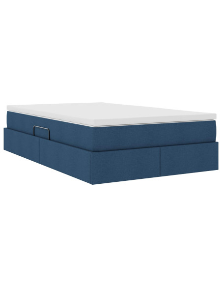 Letto con contenitore e materasso Blu 120 x 190 cm Poliestere