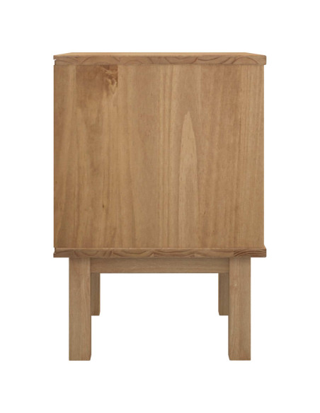 Comodino OTTA Nero 45 x 39 x 57 cm Legno Massello di Pino