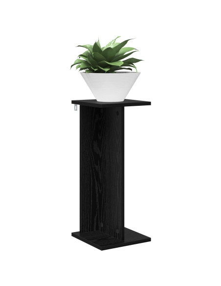Supporto per piante Rovere Nero 25 x 25,5 x 60,5 cm