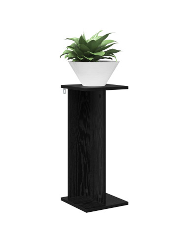 Supporto per piante 2 pcs Rovere Nero 25 x 25,5 x 60,5 cm
