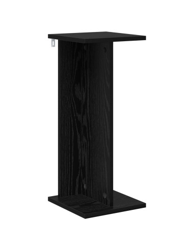 Supporto per piante 2 pcs Rovere Nero 25 x 25,5 x 60,5 cm