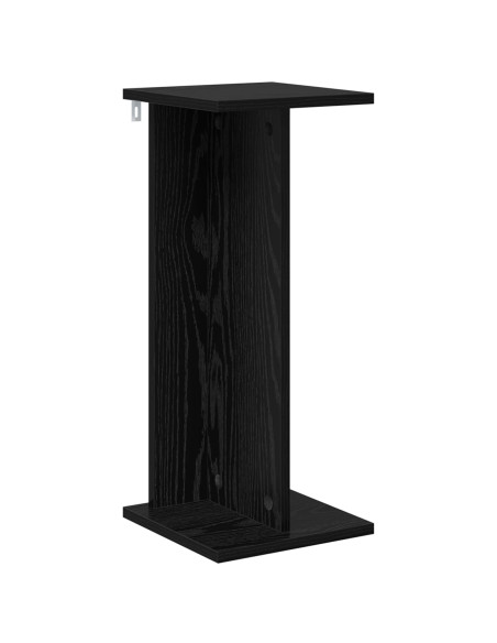 Supporto per piante 2 pcs Rovere Nero 25 x 25,5 x 60,5 cm