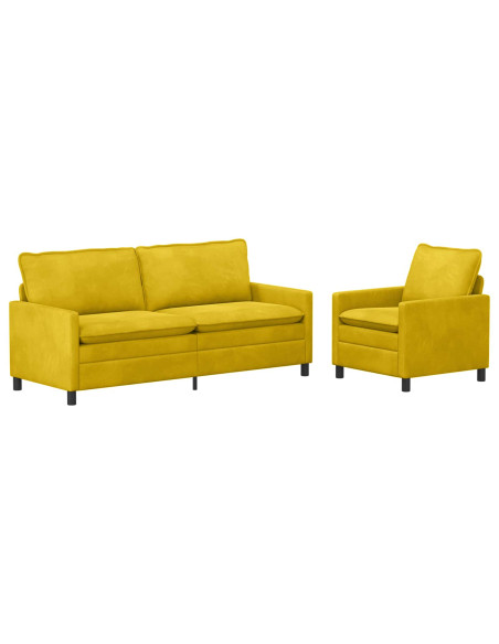 Set di divani 2 pcs Giallo Velluto