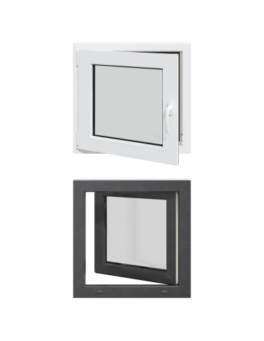 Finestra per Soffitta RISOR Antracite 60 x 60 cm PVC e Vetro