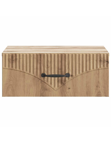 Mobiletto da notte a muro con cassetto 2 pcs Rovere Artigianale