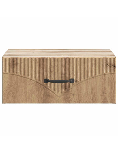 Mobiletto da notte a muro con cassetto 2 pcs Rovere Artigianale