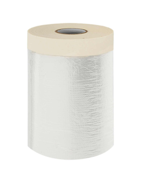 Telo per Polvere con Nastro Adesivo 12 pcs 55 x 3300 cm HDPE