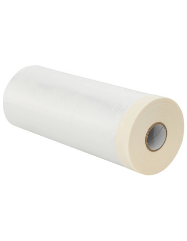 Telo per Polvere con Nastro Adesivo 12 pcs 110 x 3300 cm HDPE