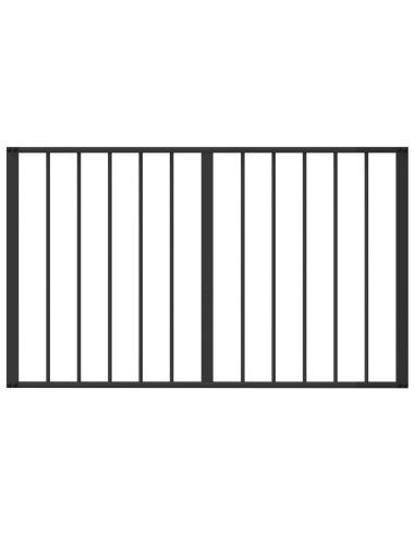 Cancello per cani 8 pcs Nero 100 x 60 cm Acciaio zincato