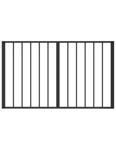 Cancello per cani 6 pcs Nero 100 x 60 cm Acciaio zincato