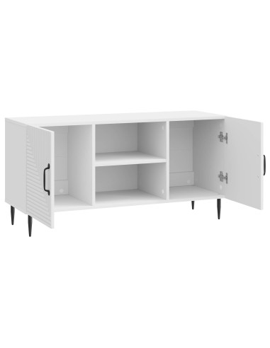 Mobile TV Bianco Lucido 102 x 34,5 x 50 cm Legno ingegnerizzato