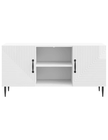 Mobile TV Bianco Lucido 102 x 34,5 x 50 cm Legno ingegnerizzato