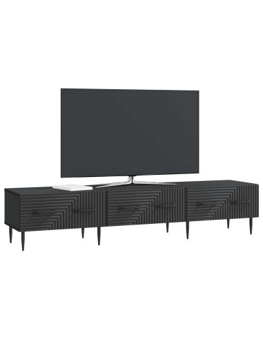 Mobile TV Nero 147 x 34,5 x 30 cm Legno ingegnerizzato