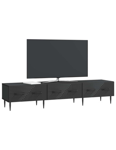 Mobile TV Nero 147 x 34,5 x 30 cm Legno ingegnerizzato