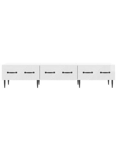 Mobile TV Bianco Lucido 147 x 34,5 x 30 cm Legno ingegnerizzato