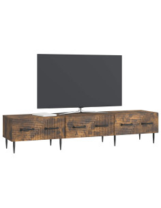 Mobile TV Rovere Fumo 147 x 34,5 x 30 cm Legno ingegnerizzato 2