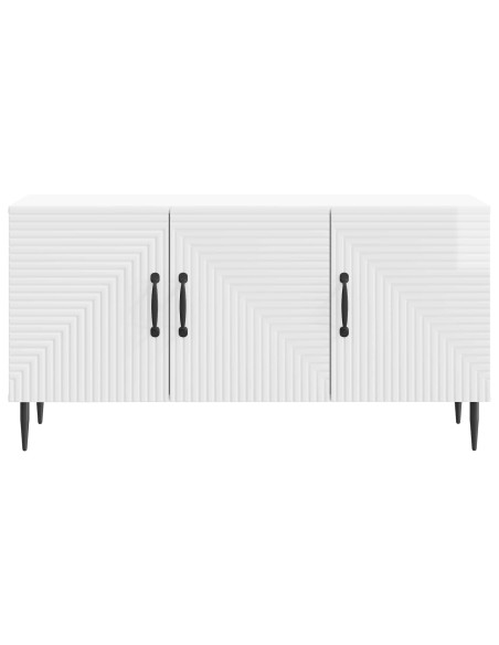 Mobile TV Bianco Lucido 99 x 34,5 x 50 cm Legno ingegnerizzato