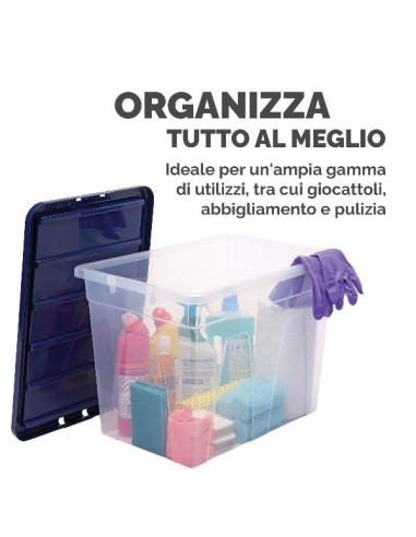 CONTENITORE PLASTICA COPERCHIO 64L