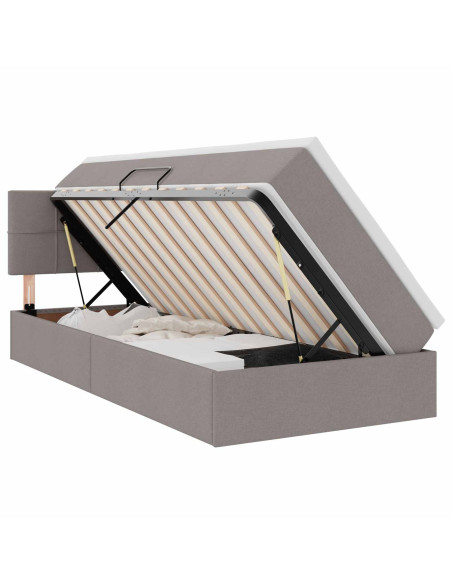 Letto con contenitore e LED con led Talpa 100 x 200 cm Tessuto