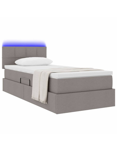 Letto con contenitore e LED con led Talpa 100 x 200 cm Tessuto