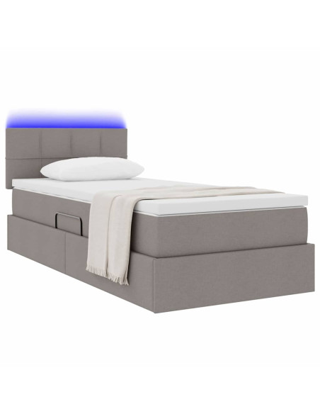 Letto con contenitore e LED con led Talpa 100 x 200 cm Tessuto
