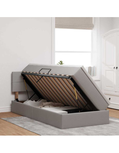 Letto con contenitore e LED con led Talpa 100 x 200 cm Tessuto