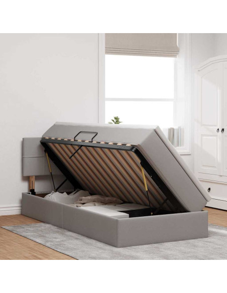 Letto con contenitore e LED con led Talpa 100 x 200 cm Tessuto