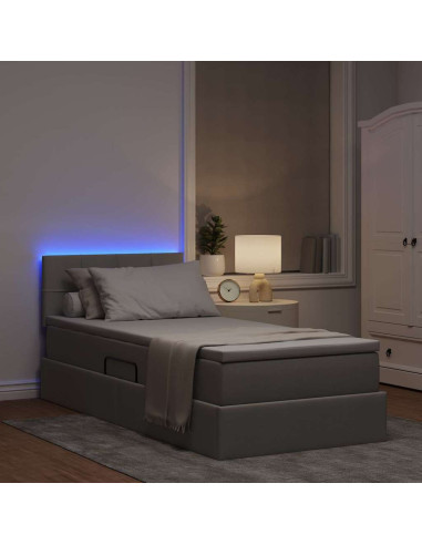 Letto con contenitore e LED con led Talpa 100 x 200 cm Tessuto