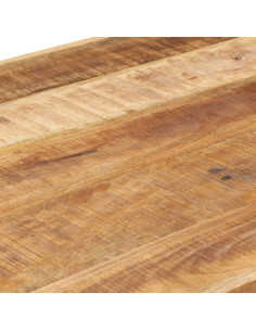 Tavolo da Pranzo 120x60x75 cm in Legno Massello di Mango Grezzo 2