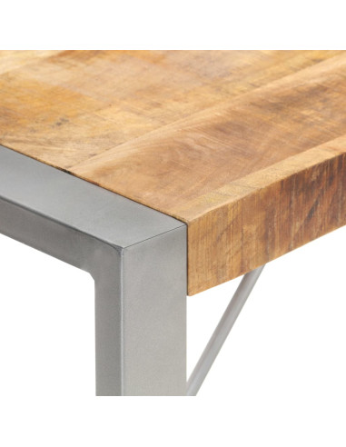 Tavolo da Pranzo 120x60x75 cm in Legno Massello di Mango Grezzo