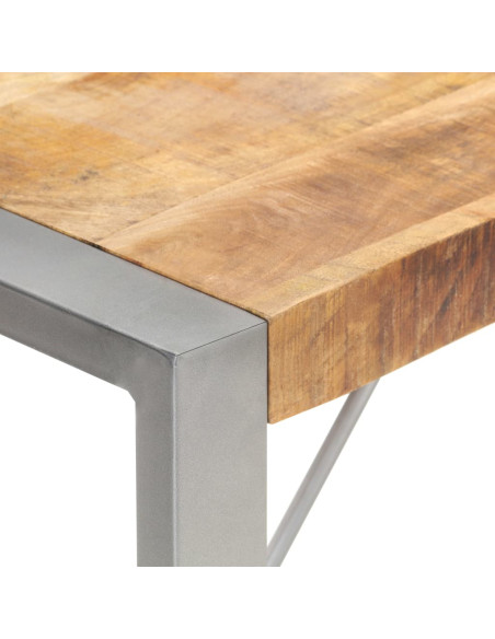 Tavolo da Pranzo 120x60x75 cm in Legno Massello di Mango Grezzo