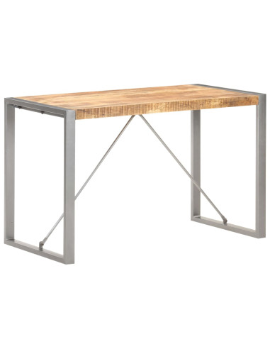 Tavolo da Pranzo 120x60x75 cm in Legno Massello di Mango Grezzo