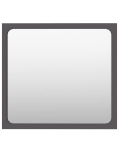 Specchio da Bagno Grigio 40x1,5x37 cm in Legno Multistrato 2