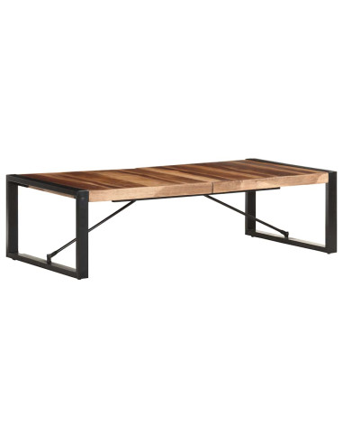 Tavolino 140x70x40 cm in Legno Massello con Finitura Sheesham